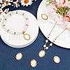 Beebeecraft 6Pcs 304 Stainless Steel Pendant Cabochon Settings STAS-BBC0004-68G-4