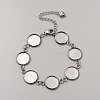 DICOSMETIC DIY Blank Dome Flat Round Link Chains Bracelet Making Kit DIY-DC0001-75-1