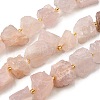Raw Rough Natural Rose Quartz Beads Strands G-Z087-B04-2