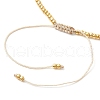 Natural Pearl & Seed Braided Bead Bracelets BJEW-JB09722-01-4