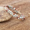 Natural Shoushan Stone Round Beaded Braided Bead Bracelets WGA4FF5-05-1