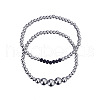 Stainless Steel Round Beaded Stretch Bracelets for Women Men KU2841-5-1
