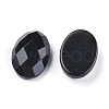 Natural Dyed & Heated Black Agate Cabochons G-G760-A10-2