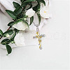 Cross & Leaf Alloy Pendant Necklaces FS-WG2F207-01-1