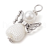 ABS Imitation Pearl Pendants PALLOY-JF02740-01-3