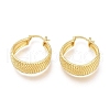 Brass Thick Hoop Earrings EJEW-H104-04G-1