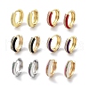 Brass Micro Pave Cubic Zirconia Hoop Earrings EJEW-L269-111-1