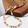 Vintage Natural Pearl & Natural Mixed Stone Rondelle Beaded Necklaces Bohemian Style Unique High-end Jewelry DO7175-1
