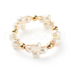 Glass Pearl Beads Finger Rings X1-RJEW-TA00005-9