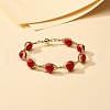 Healing Power Natural Mashan Jade Beaded Bracelets for Men Women X1-BJEW-TA00012-04-2
