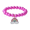 ABS Plastic Imitation Pearl Beads Stretch Bracelets BJEW-JB11584-02-2