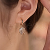Alloy Clear Cubic Zirconia Dangle Earrings FS-WGAEA82-01-4