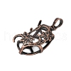 Flower Brass Pendant Cabochon Settings KK-S521-05RC-2