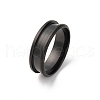 201 Stainless Steel Grooved Finger Ring Settings STAS-TAC0001-10F-B-1