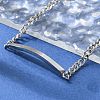 304 Stainless Steel Curb Chain Link Bracelets BJEW-A036-19P-4
