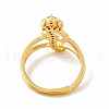 Clear Cubic Zirconia Initial Letter with Crown Adjustable Ring RJEW-M139-17I-3