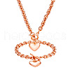 Heart Stainless Steel Pendant Necklaces & Charm Bracelets Sets FS-WG8EF15-03-2