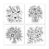 4Pcs 4 Styles PVC Stamp DIY-WH0487-0056-8