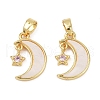 Brass Micro Pave Cubic Zirconia Pendants KK-L231-16G-1