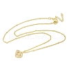 Brass Micro Pave Clear Cubic Zirconia Hollow Love Heart Pendant Necklaces for Women NJEW-M088-02G-03-2