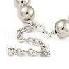 CCB Chunky Bead Ball Chain Necklace NJEW-K261-04P-4