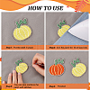 6Pcs 2 Colors Halloween Theme Pumpkin Shape Polyester Clothing Patches PATC-FG0001-25-3