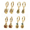 Brass Cubic Zirconia Hoop Earrings EJEW-Q015-02G-2