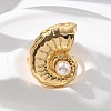 Brass Micro Pave Clear Cubic Zirconia Finger Rings for Women RJEW-U041-16G-2