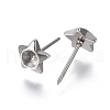 Non-Tarnish 304 Stainless Steel Ear Stud Components STAS-F222-042-2