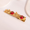 Ladybug Stainless Steel Enamel Alligator Hair Clips & Stud Earring Sets for Women ZG3114-1-5