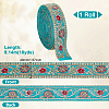 Sparkle Polyester Flower Embroidery Ribbons SRIB-WH0011-266C-2
