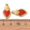 304 Stainless Steel Enamel Pendants STAS-U061-30G-3