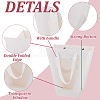 Mother's Day Trapezoid Paper Flower Gift Tote Bags with Plastic Visible Window ABAG-WH0045-25C-5