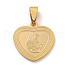 Ion Plating(IP) 304 Stainless Steel Pendants STAS-D024-03G-1
