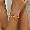 Brass Heart Charm Bracelets GP4978-4