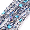 1 Strand Electroplate Glass Beads Strands X-EGLA-D018-4x4mm-16-1