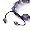 Natural Amethyst Braided Bead Bracelets BJEW-I273-J01-3