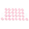 Transparent Pink Acrylic Beads TACR-YW0001-08K-2