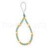Natural & Dyed Malaysia Jade Mobile Straps HJEW-JM03426-02-2
