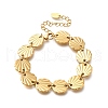304 Stainless Steel Shell Shape Link Chain Bracelets for Women BJEW-S165-03G-2