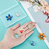 SUNNYCLUE 6Pcs 6 Style Handmade Luminous Lampwork Pendants LAMP-SC0001-19-3