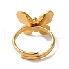 Butterfly Stainless Steel Finger Rings RJEW-C104-01G-3