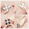 ARRICRAFT 2 Pairs 2 Style Glass Rhinestone Shoe Decorations AJEW-AR0001-78A-4