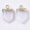Natural White Jade Pointed Pendants X-G-N326-34M-2