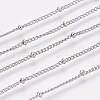 304 Stainless Steel Curb Chain Anklets AJEW-P069-05P-2