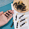 24Pcs 12 Styles Natural Obsidian Chips Beads Pendant Decoration HJEW-FH00067-3