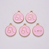 Alloy Enamel Pendants X-ENAM-S124-01B-09G-2