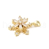 Brass Micro Pave Cubic Zirconia Rotating Pendants KK-M323-01A-G-2