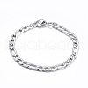 1Pc 304 Stainless Steel Bracelets BJEW-DJ0001-59-1