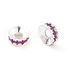 Brass Micro Pave Cubic Zirconia Spacer Beads KK-R216-13S-02-2